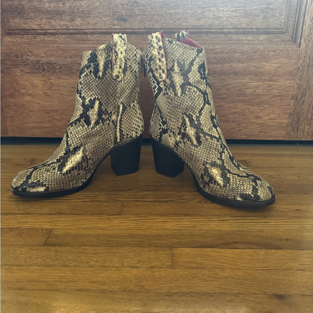 Snakeskin Ankle Boots